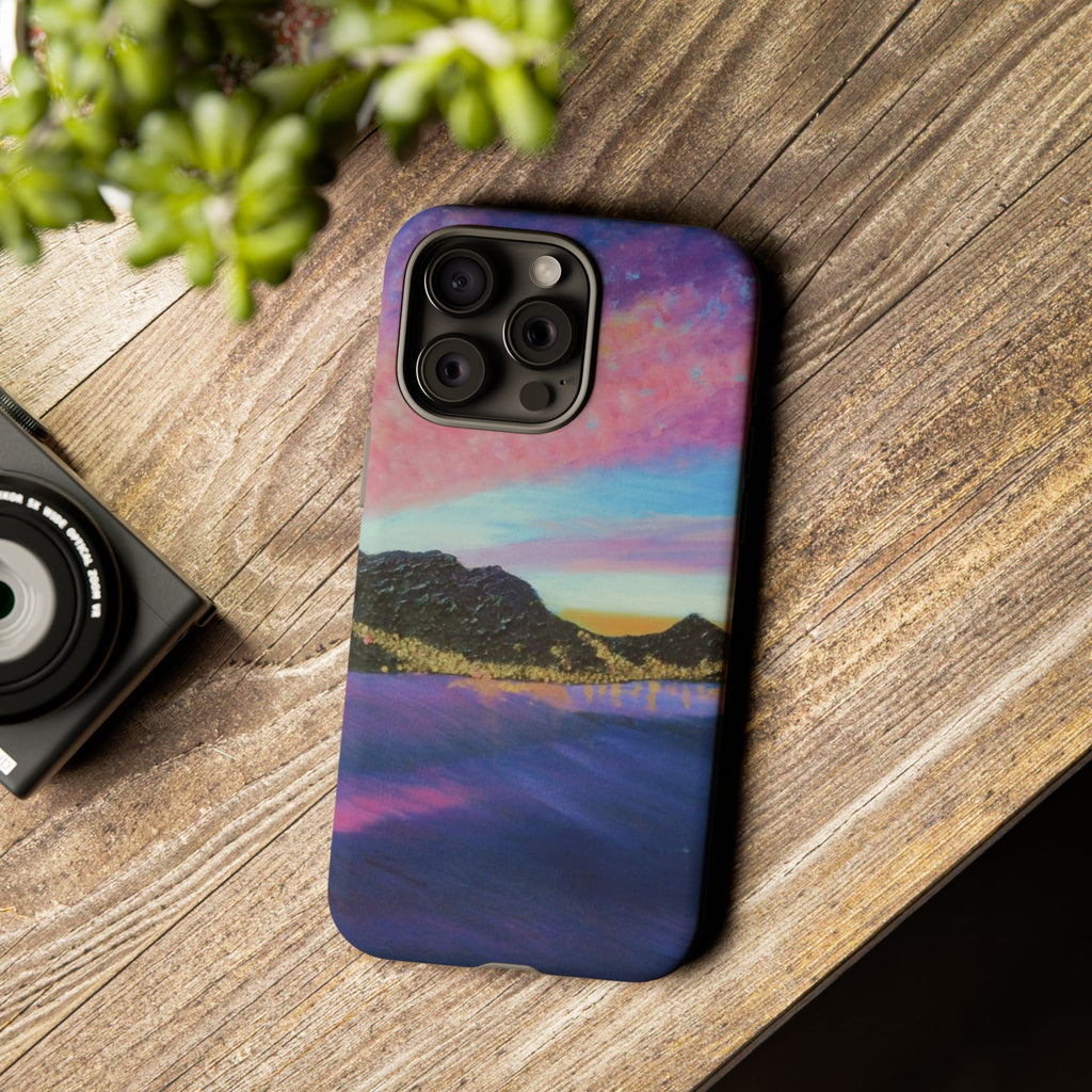 Sunset Mountain Landscape Phone Case — Colorful Sky Tough Case
