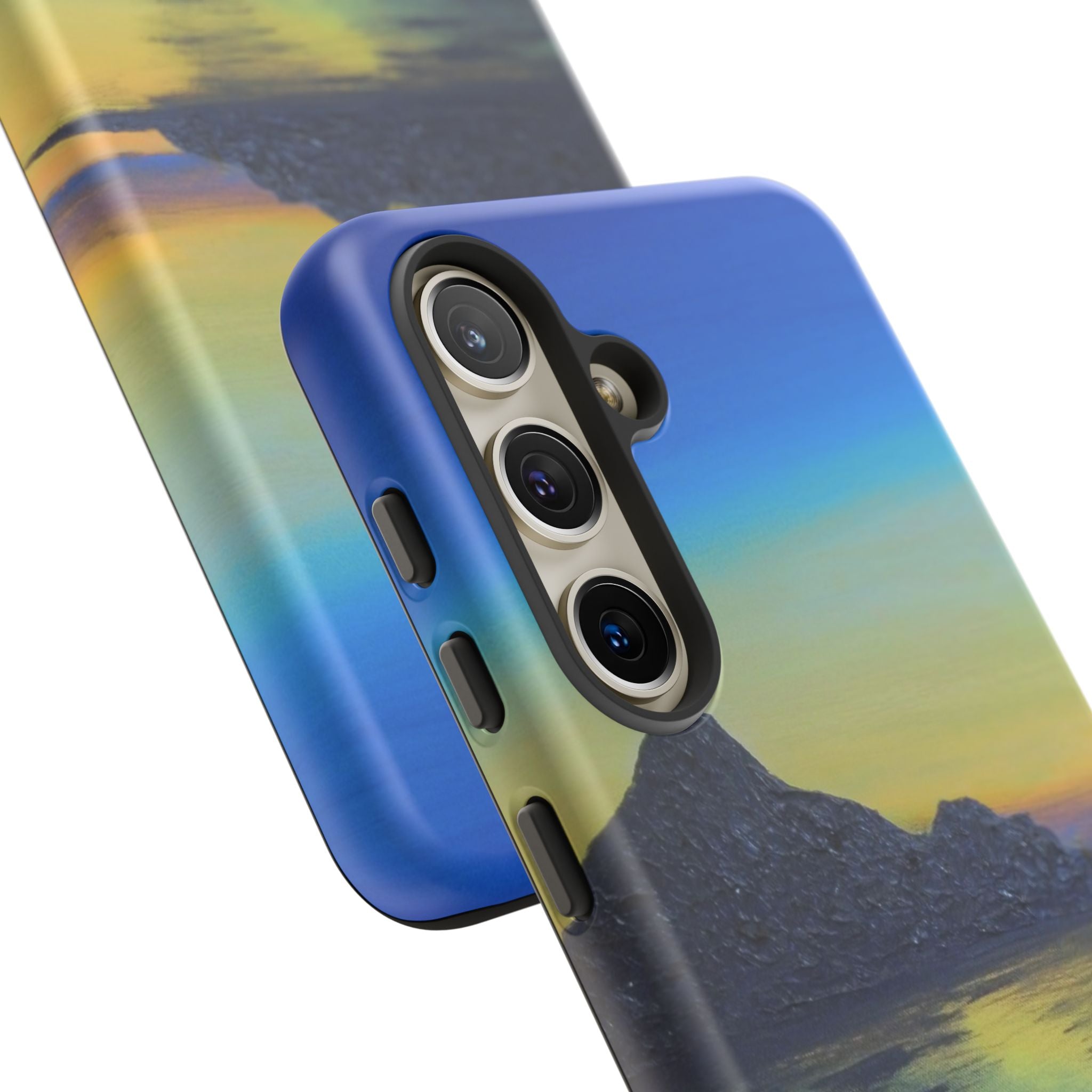 Sunset Cove Phone Case — Durable Protective Tough Case with Tranquil Beach Landscape