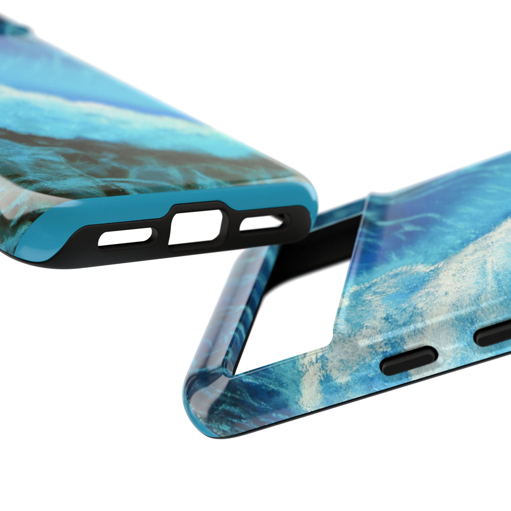 Ocean Wave Tough Phone Case — Blue Sea Water Protective Cover