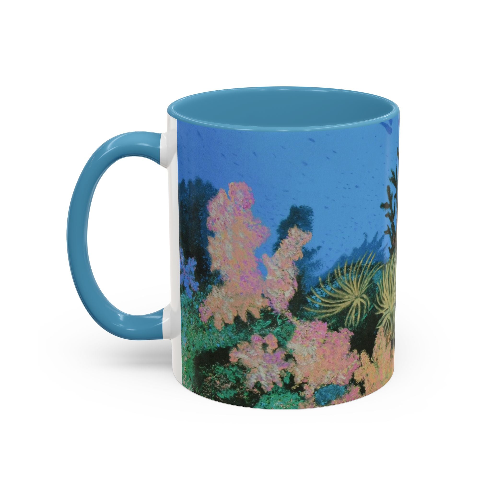 Coral Reef Accent Coffee Mug — Ocean Underwater Sea Life Design