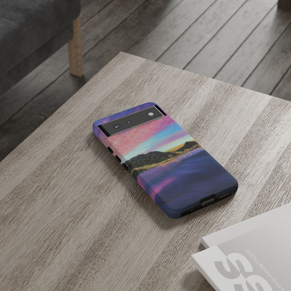 Sunset Mountain Landscape Phone Case — Colorful Sky Tough Case