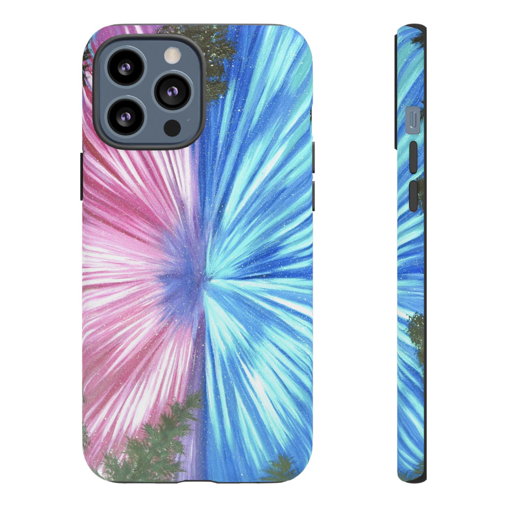 Phone Case — Pink & Blue Burst Tough Protective Case