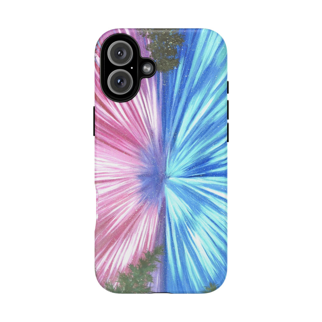 Phone Case — Pink & Blue Burst Tough Protective Case