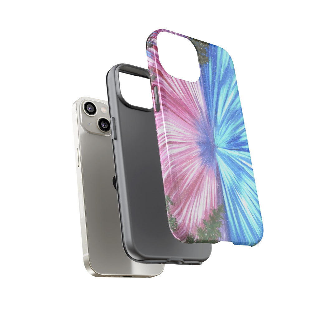 Phone Case — Pink & Blue Burst Tough Protective Case