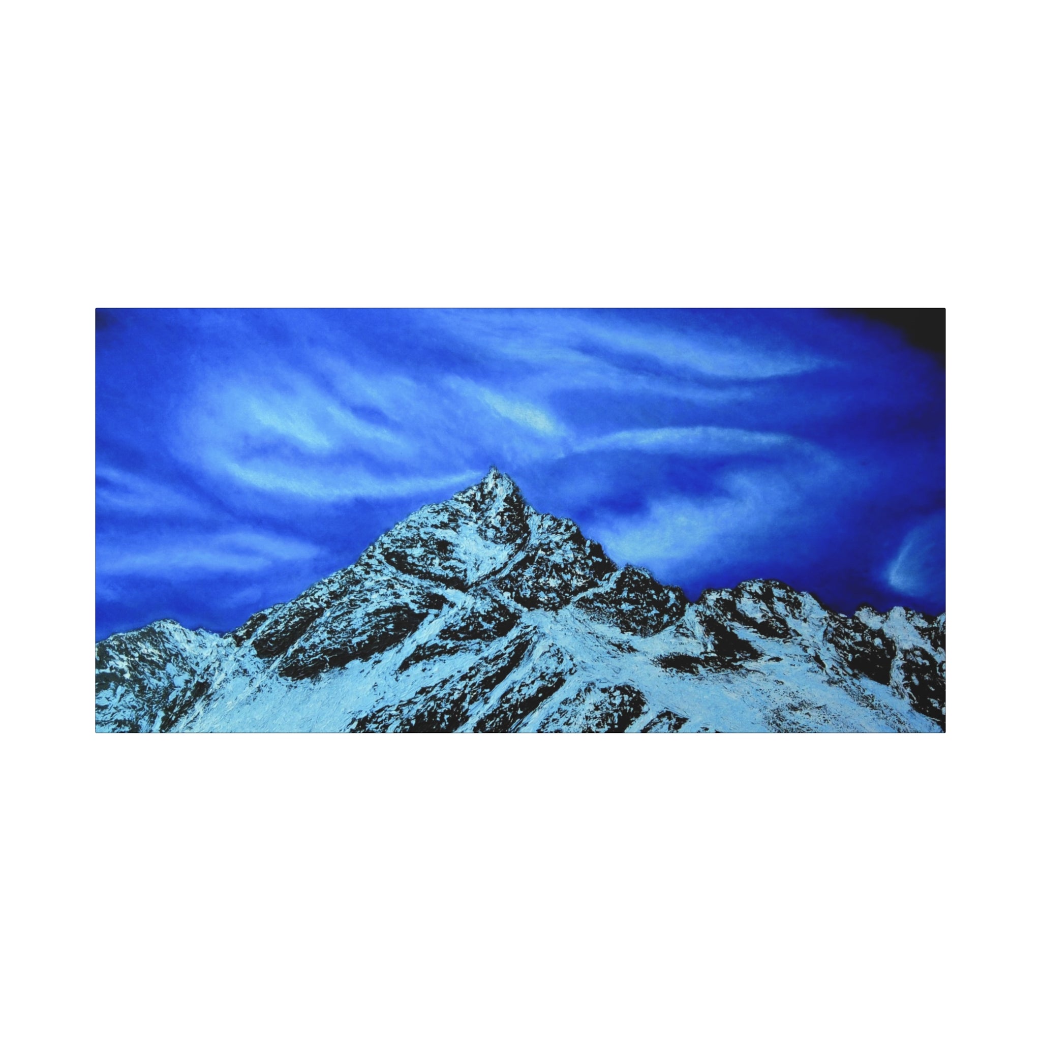 Blue Mountain Nightscape Matte Canvas Print — Stretched 1.25"