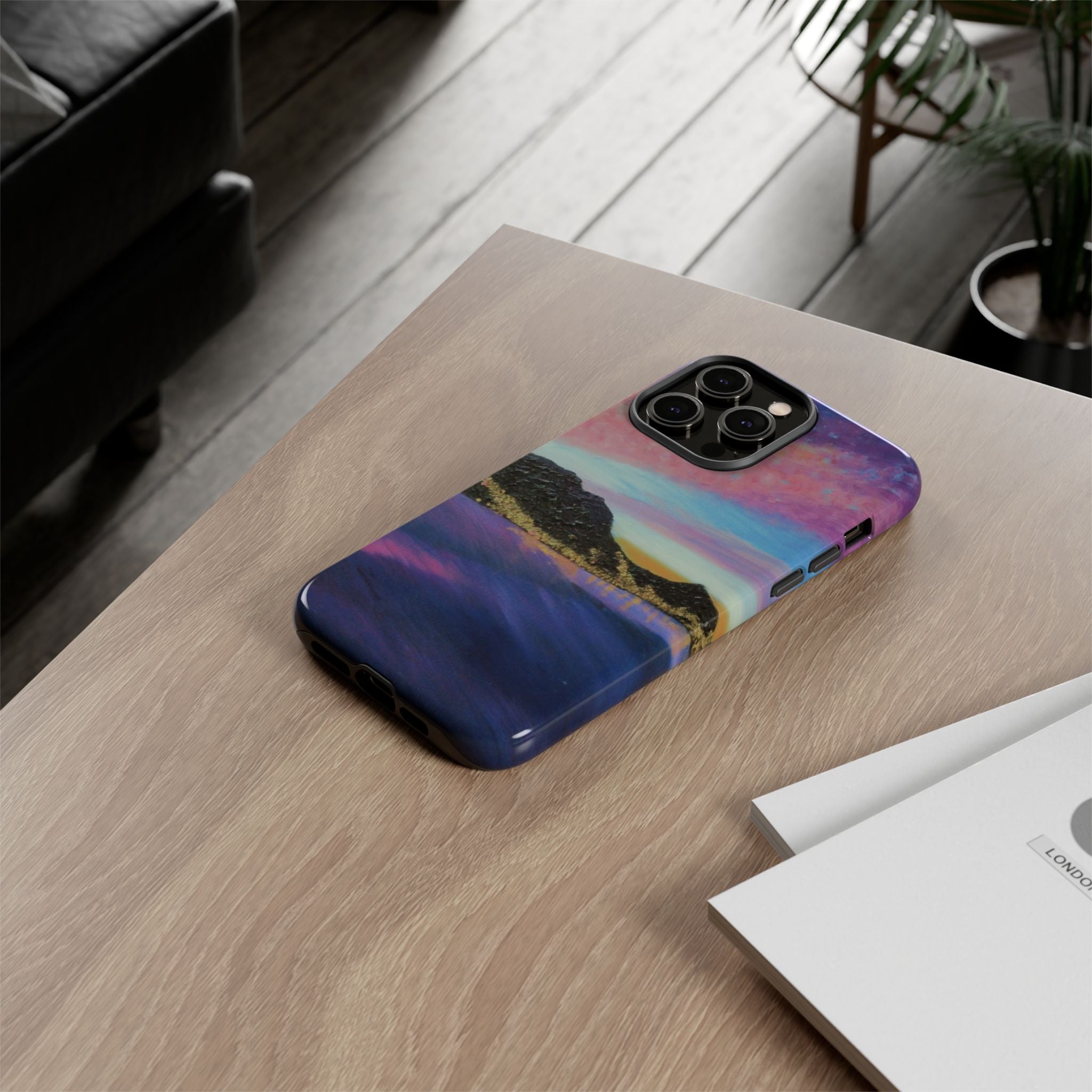 Sunset Mountain Landscape Phone Case — Colorful Sky Tough Case