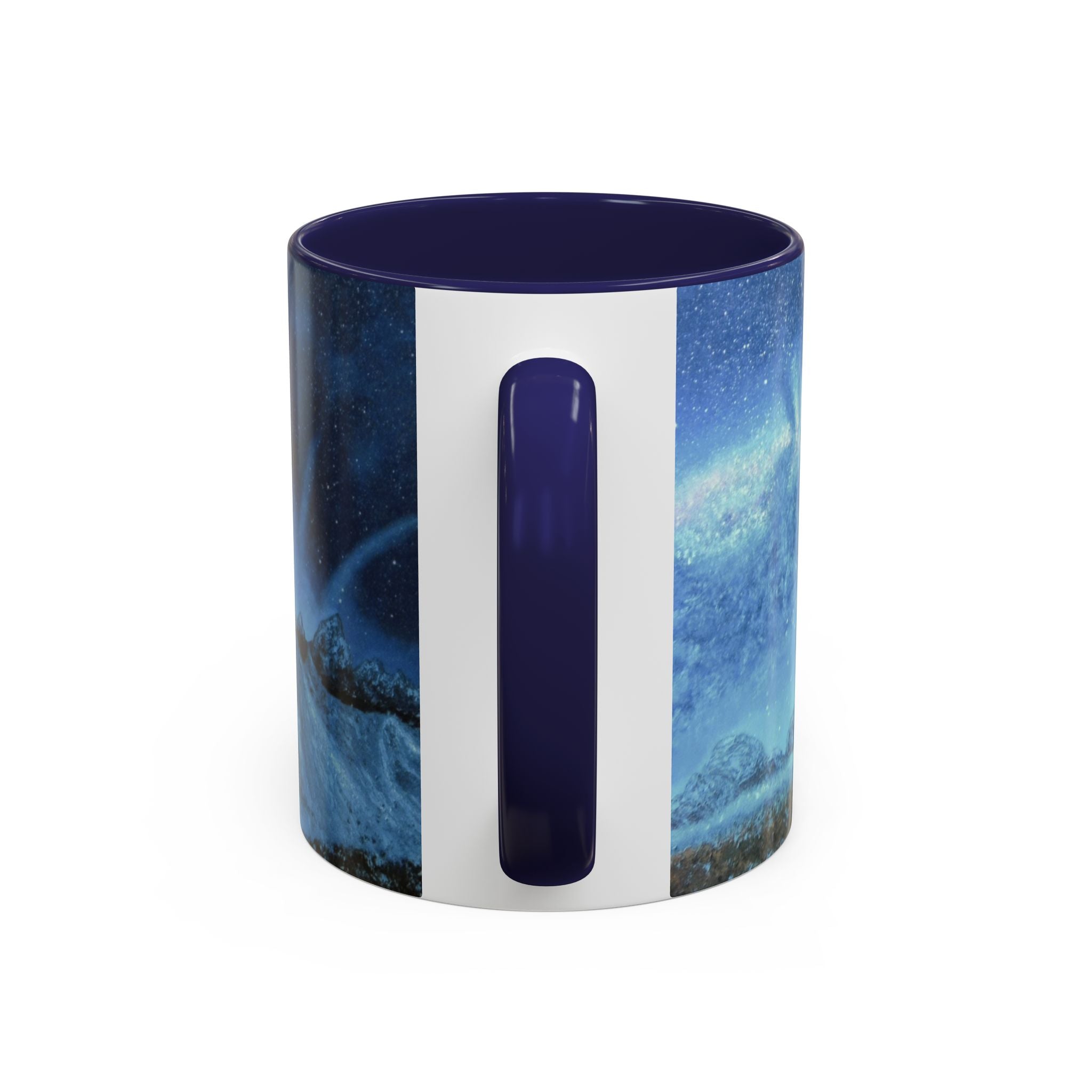Ceramic Mug — Northern Lights Mountain Scene Accent Coffee Cup (11/15oz)
