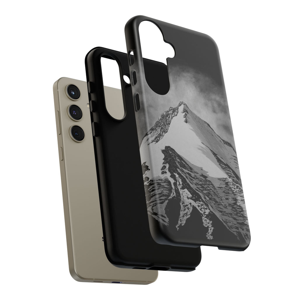 Mountain Peak Phone Case — Black & White Alpine Protective Case