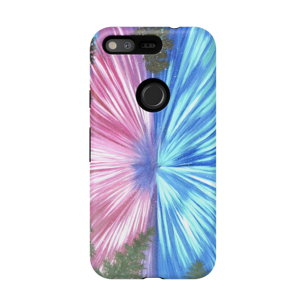 Phone Case — Pink & Blue Burst Tough Protective Case