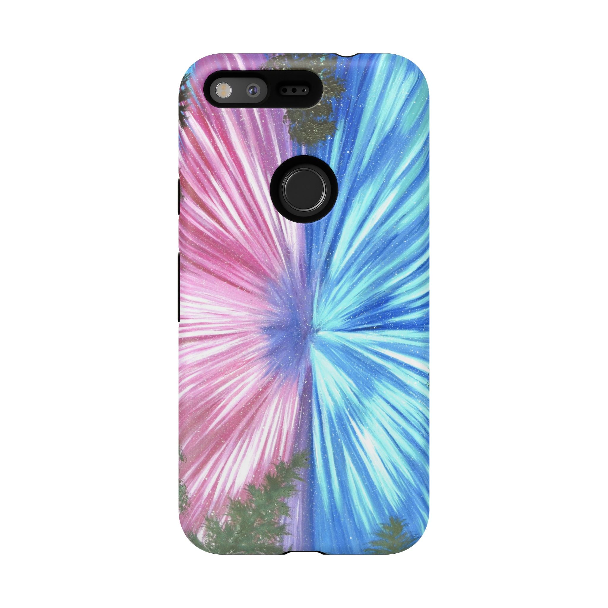 Phone Case — Pink & Blue Burst Tough Protective Case