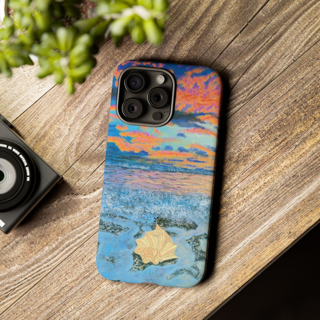 Beach Sunset Phone Case — Tropical Ocean Waves Protective iPhone Cover