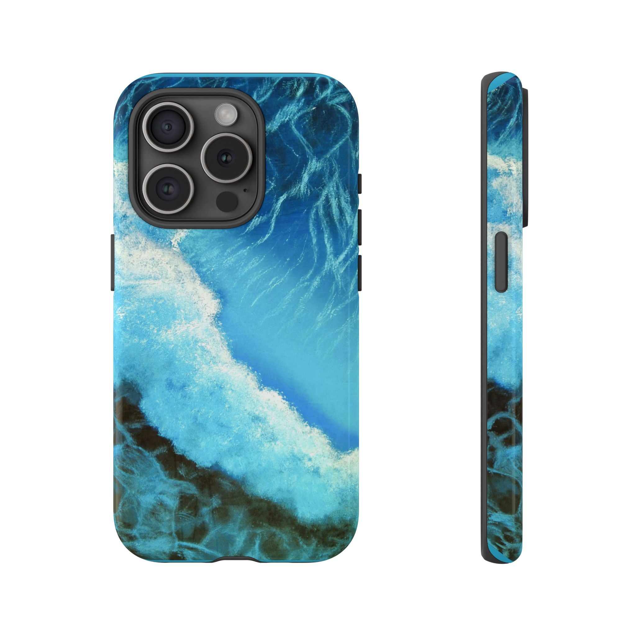 Ocean Wave Tough Phone Case — Blue Sea Water Protective Cover