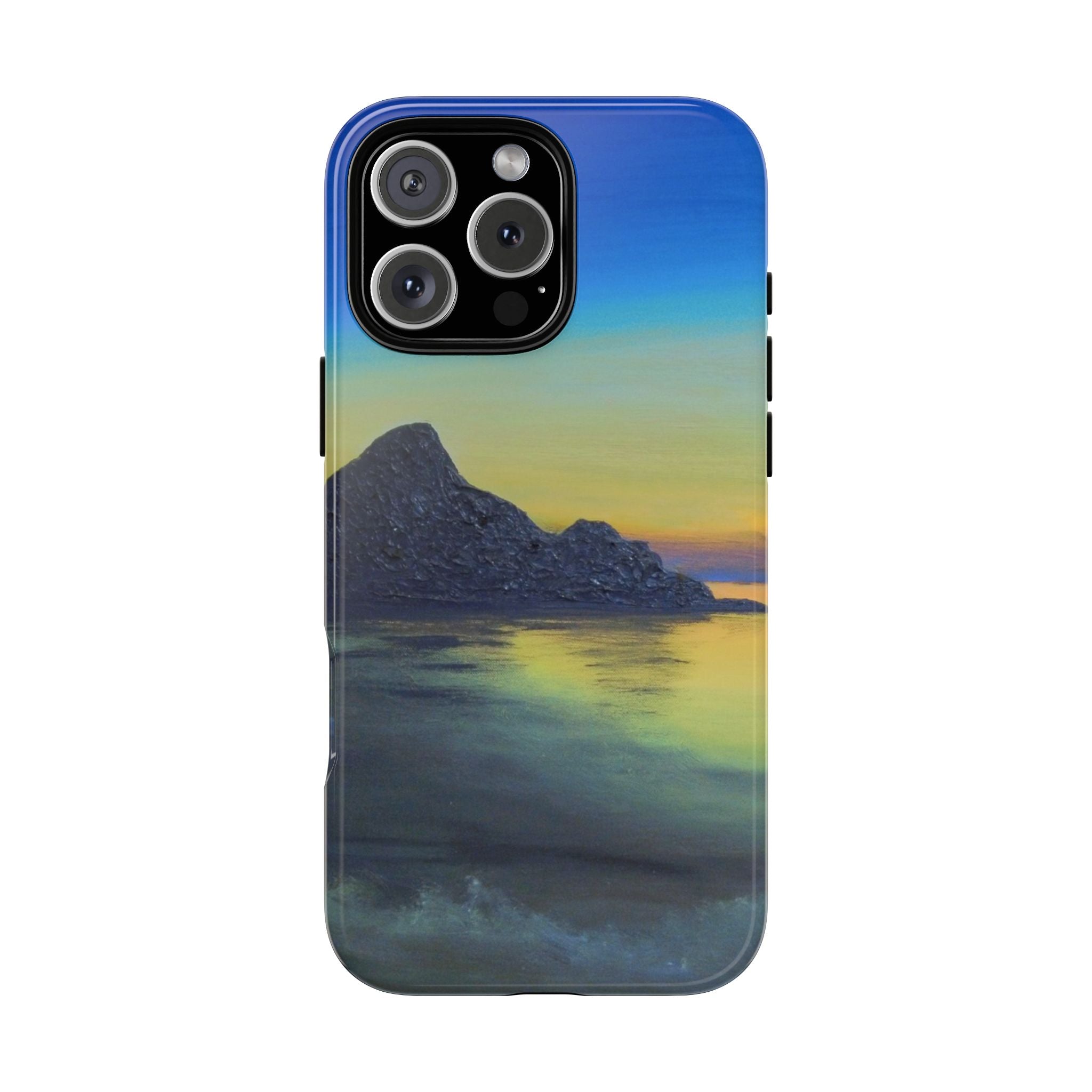 Sunset Cove Phone Case — Durable Protective Tough Case with Tranquil Beach Landscape