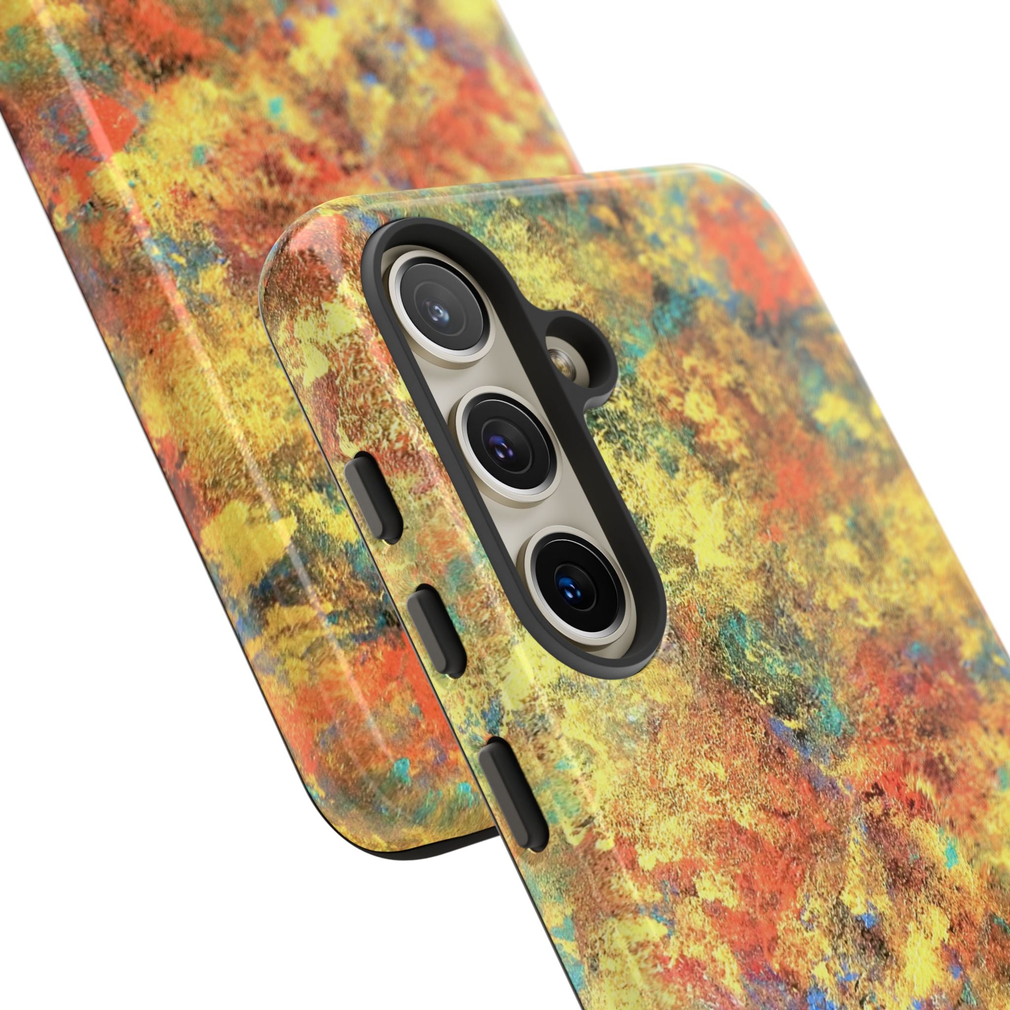 Abstract Autumn Marble Phone Case — Protective iPhone Cover with Warm Fall Colors