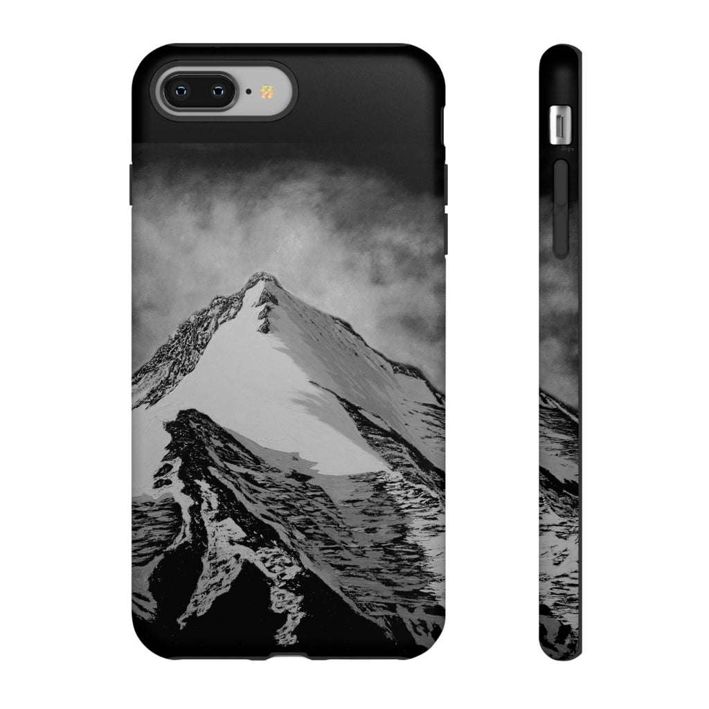 Mountain Peak Phone Case — Black & White Alpine Protective Case