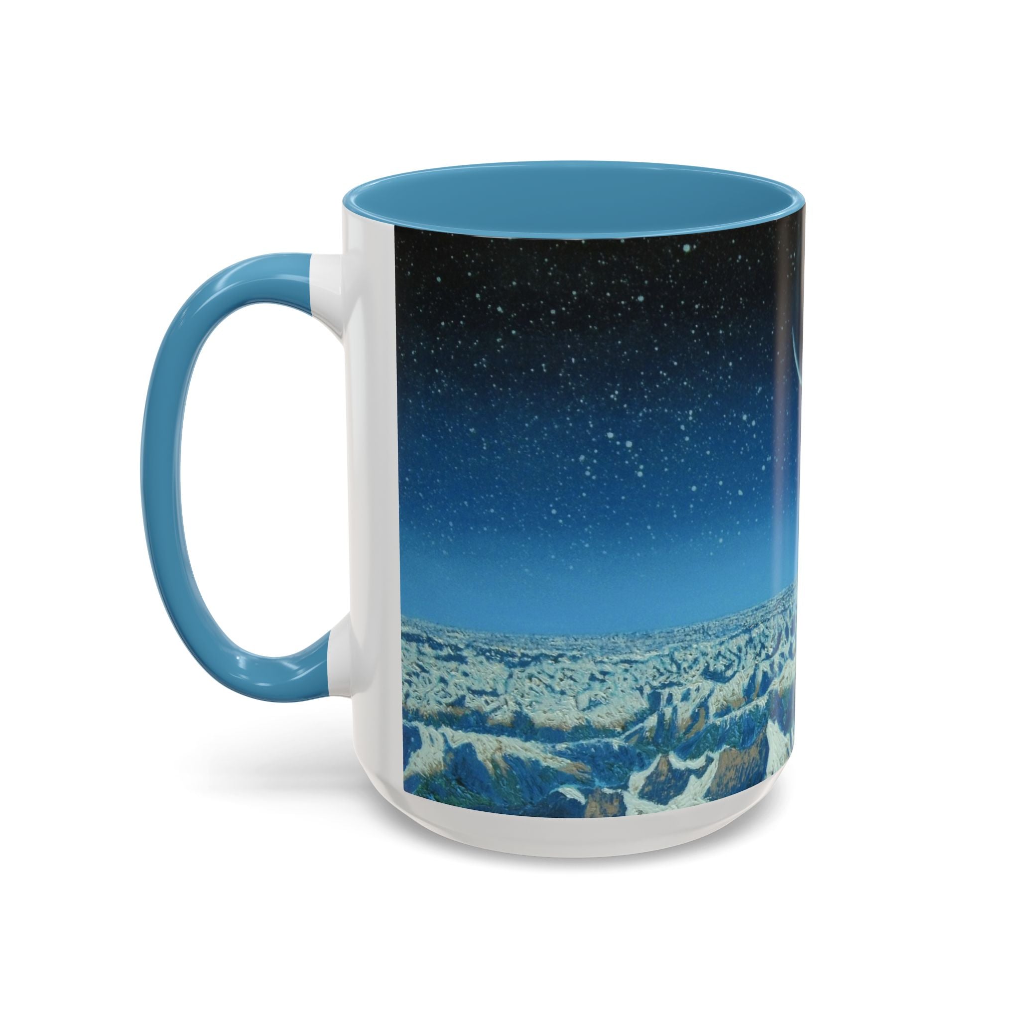 Celestial Night Coffee Mug — Moonlit Landscape Accent Mug