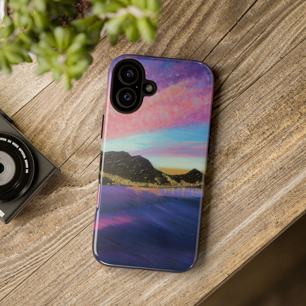 Sunset Mountain Landscape Phone Case — Colorful Sky Tough Case