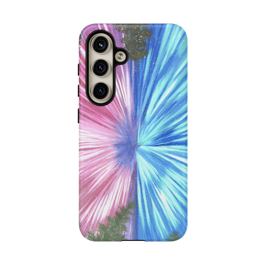 Phone Case — Pink & Blue Burst Tough Protective Case