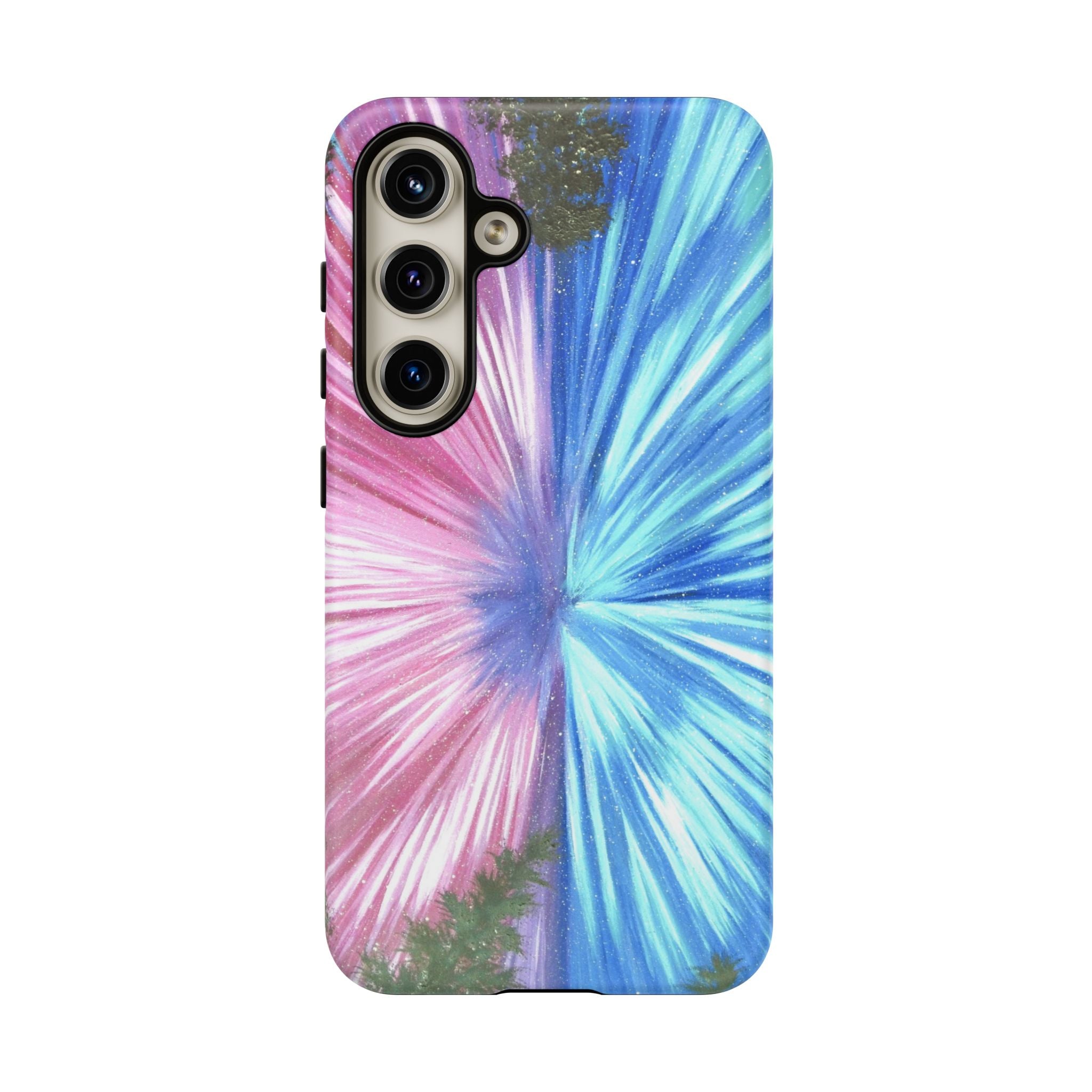 Phone Case — Pink & Blue Burst Tough Protective Case