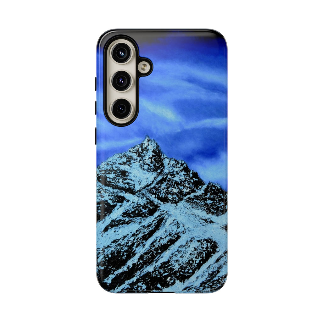 Mountain Peak Blue Tough Phone Case — Rugged Protective iPhone Cover