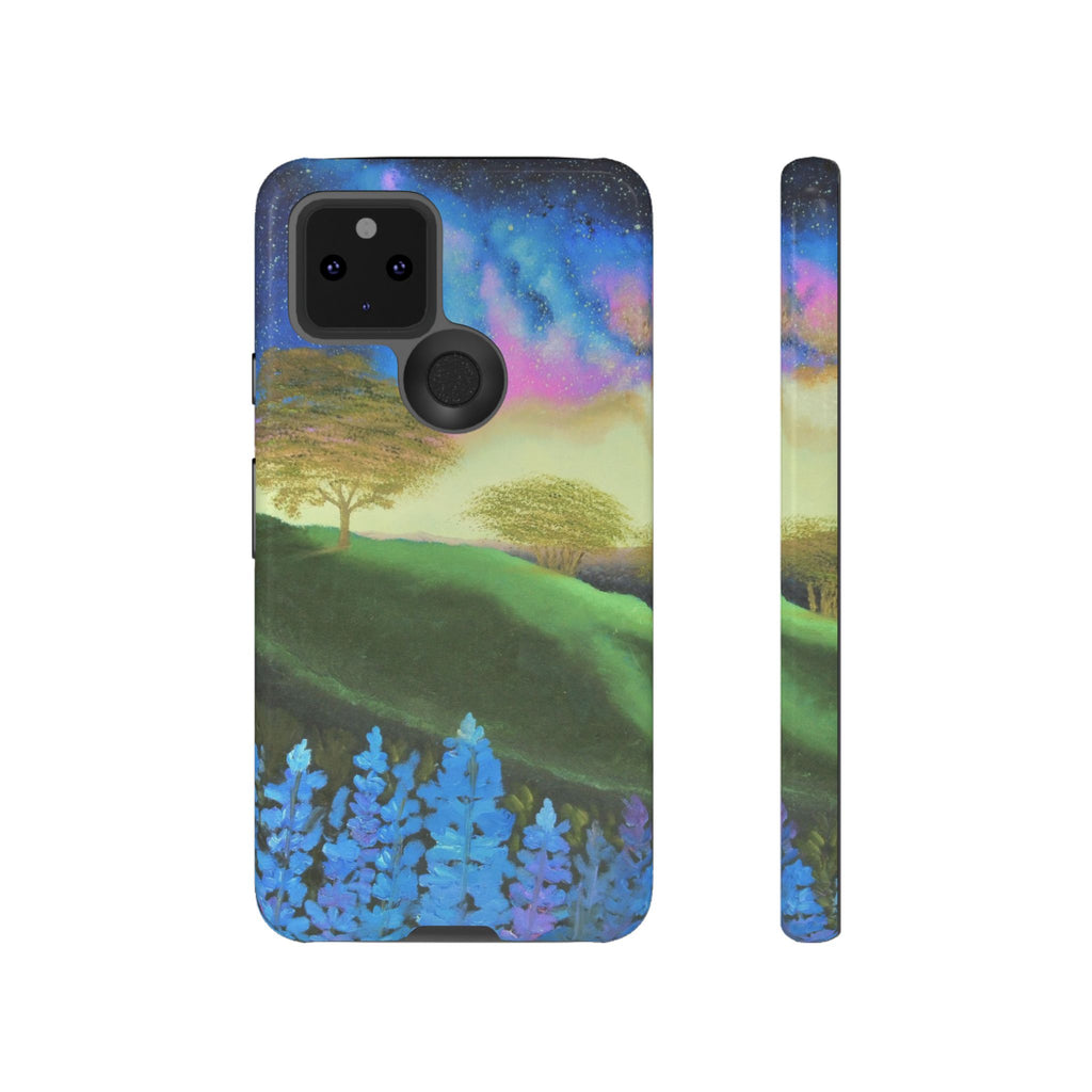 Aurora Nightscape Phone Case — Galaxy Meadow Protective Case