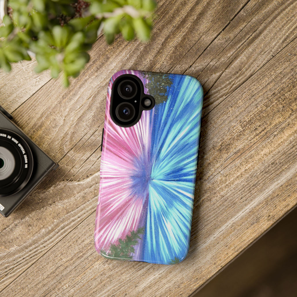Phone Case — Pink & Blue Burst Tough Protective Case