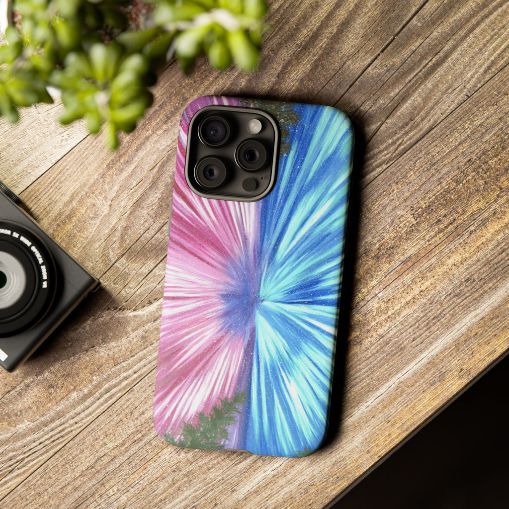 Phone Case — Pink & Blue Burst Tough Protective Case