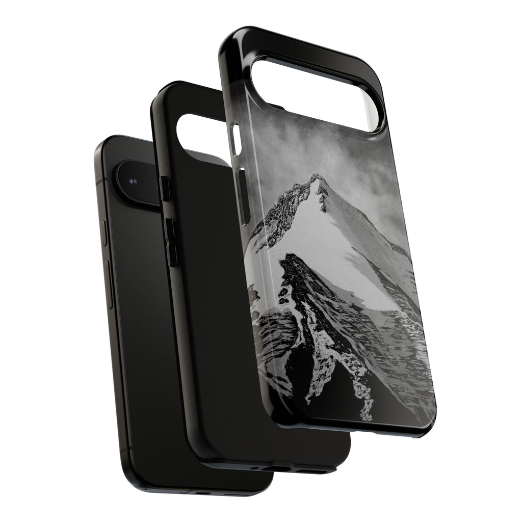 Mountain Peak Phone Case — Black & White Alpine Protective Case