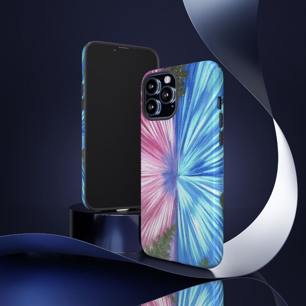 Phone Case — Pink & Blue Burst Tough Protective Case