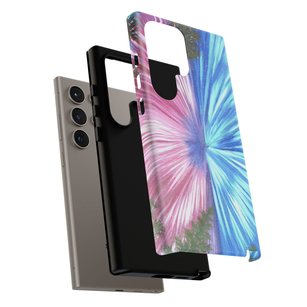 Phone Case — Pink & Blue Burst Tough Protective Case