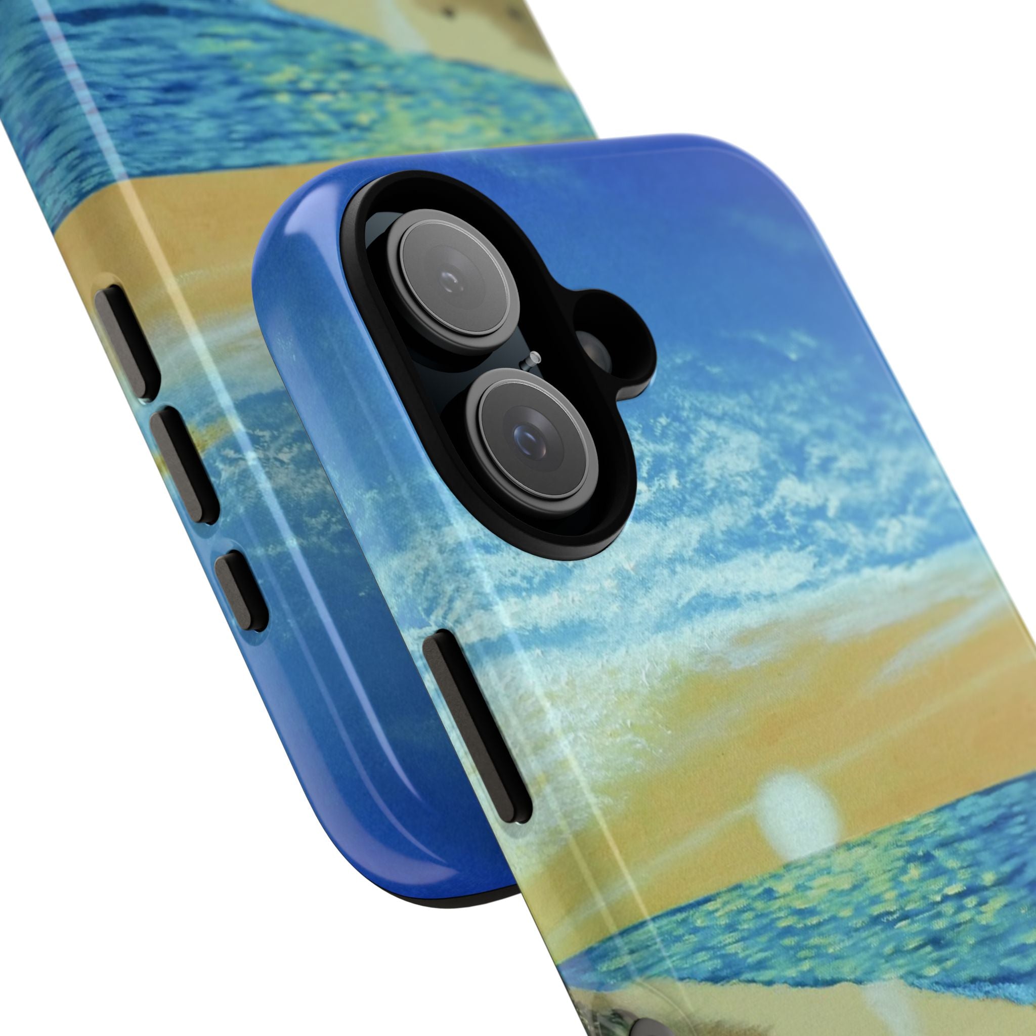 Beach Sunset Phone Case — Protective Tough Case with Coastal Shoreline Design