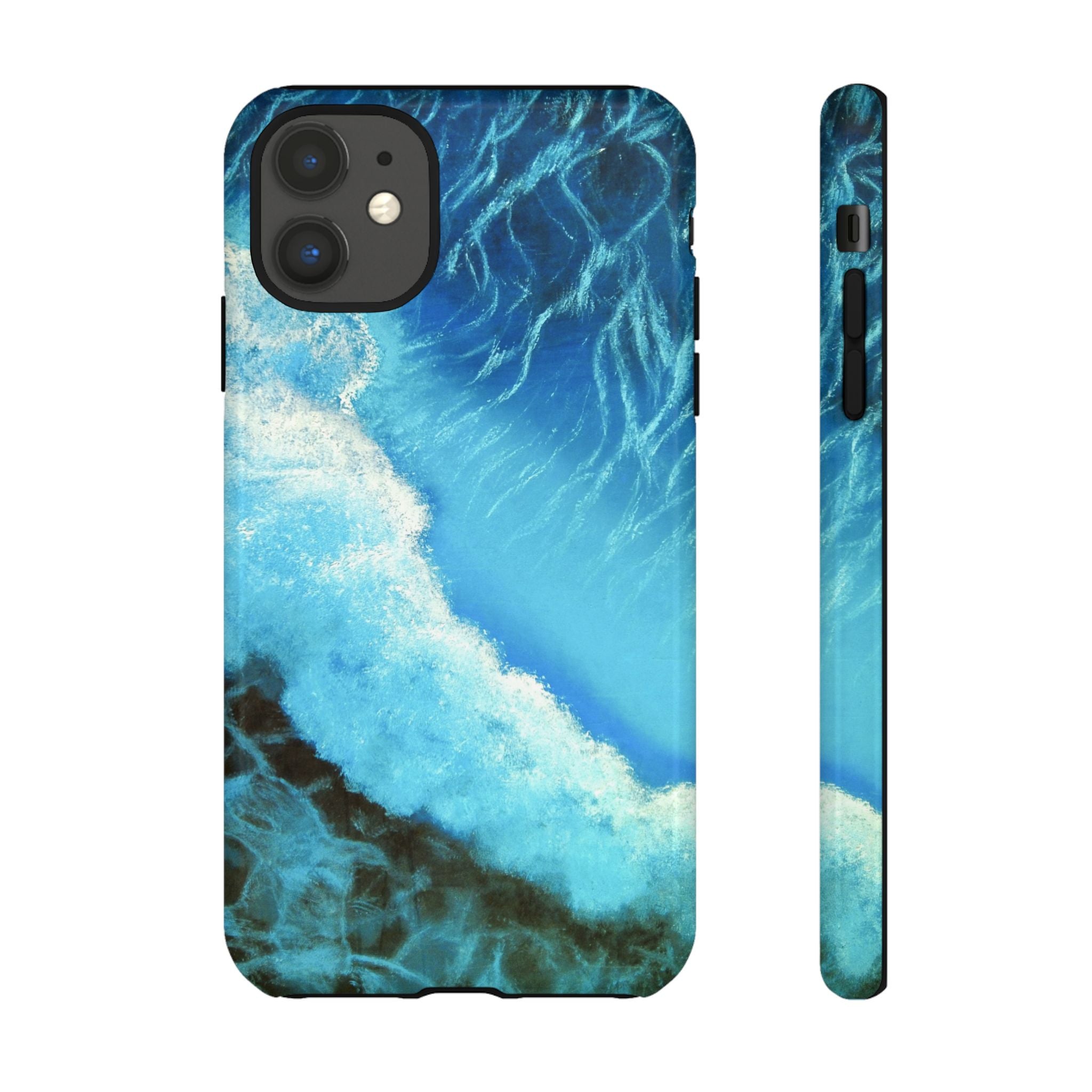 Ocean Wave Tough Phone Case — Blue Sea Water Protective Cover