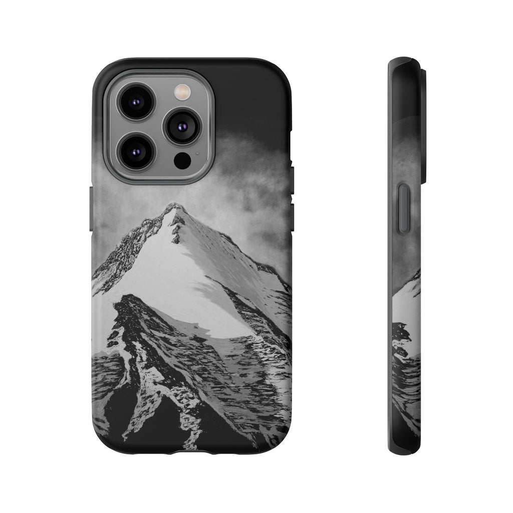 Mountain Peak Phone Case — Black & White Alpine Protective Case