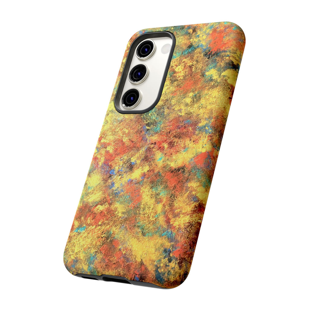 Abstract Autumn Marble Phone Case — Protective iPhone Cover with Warm Fall Colors