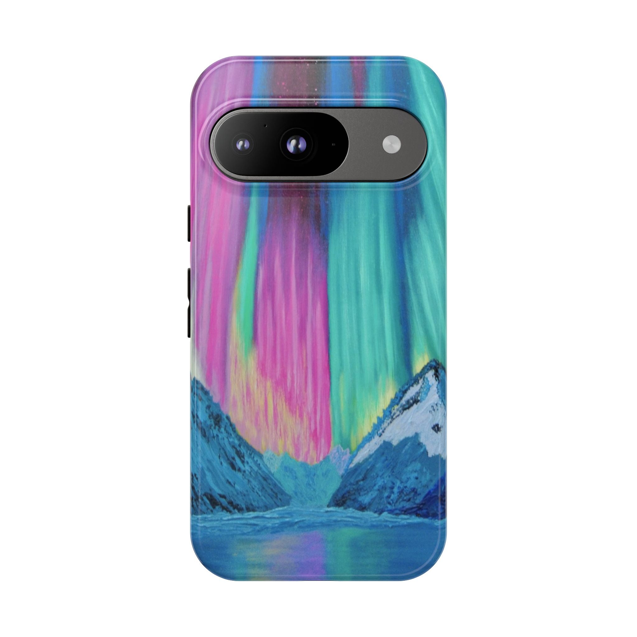 Aurora Mountain Tough Phone Case — Northern Lights Protective iPhone Cover