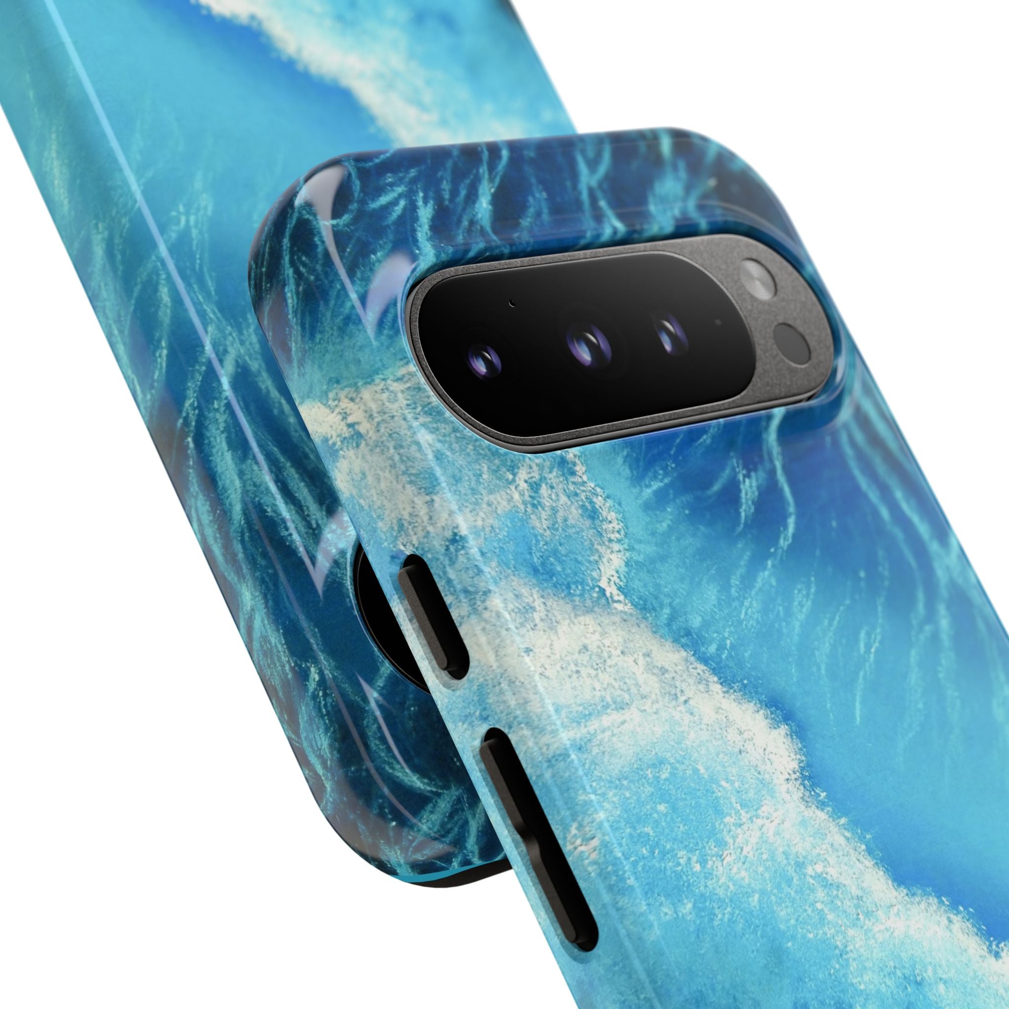 Ocean Wave Tough Phone Case — Blue Sea Water Protective Cover