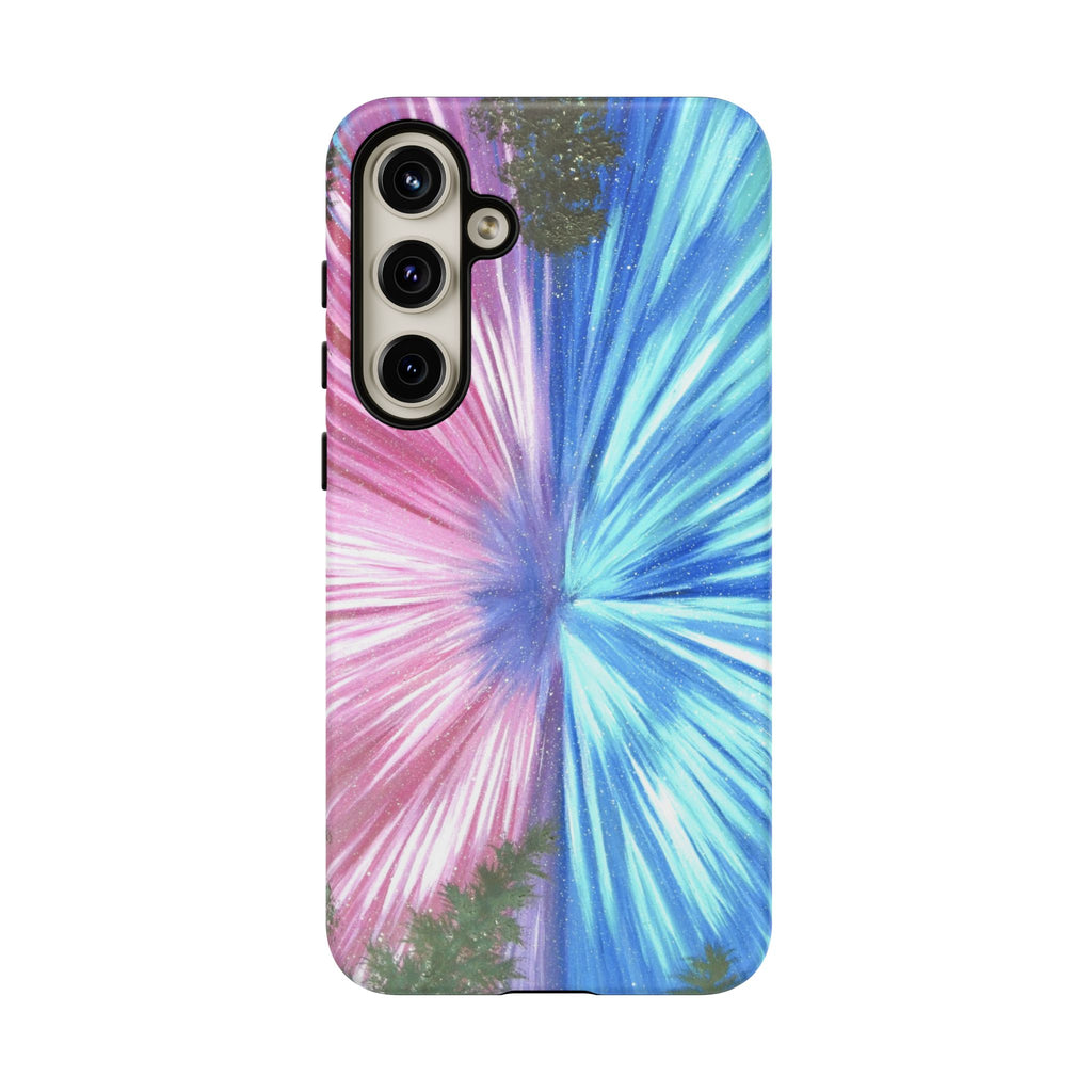 Phone Case — Pink & Blue Burst Tough Protective Case