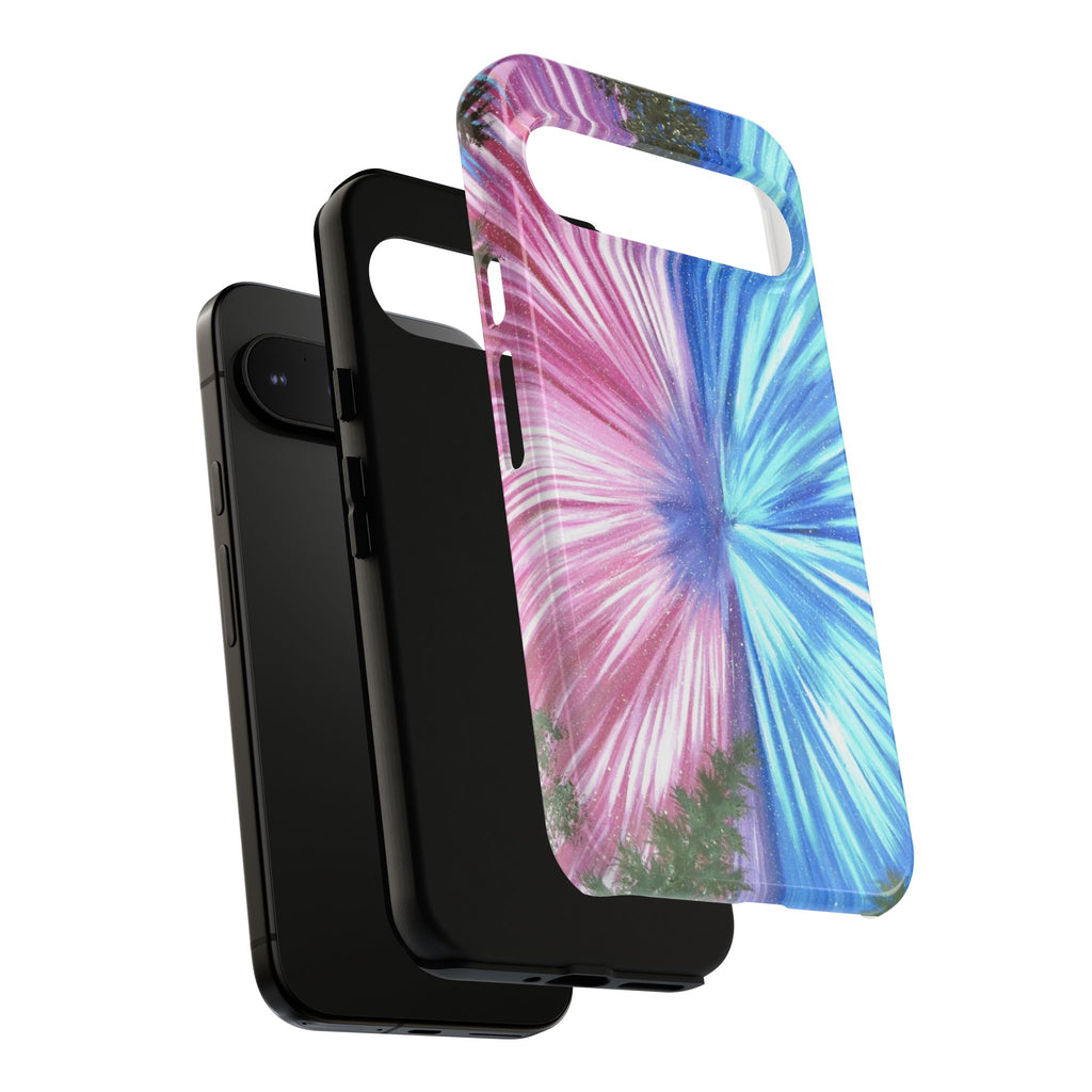 Phone Case — Pink & Blue Burst Tough Protective Case