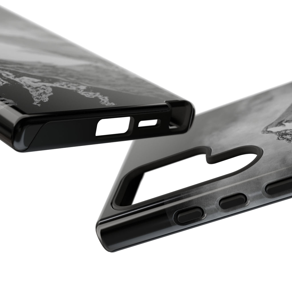 Mountain Peak Phone Case — Black & White Alpine Protective Case