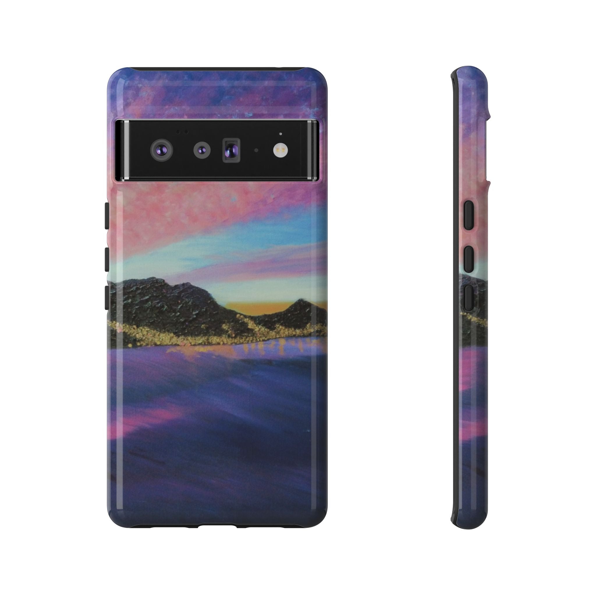 Sunset Mountain Landscape Phone Case — Colorful Sky Tough Case