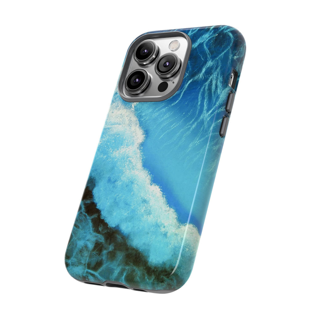 Ocean Wave Tough Phone Case — Blue Sea Water Protective Cover