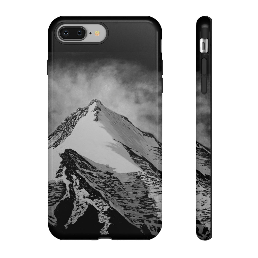 Mountain Peak Phone Case — Black & White Alpine Protective Case