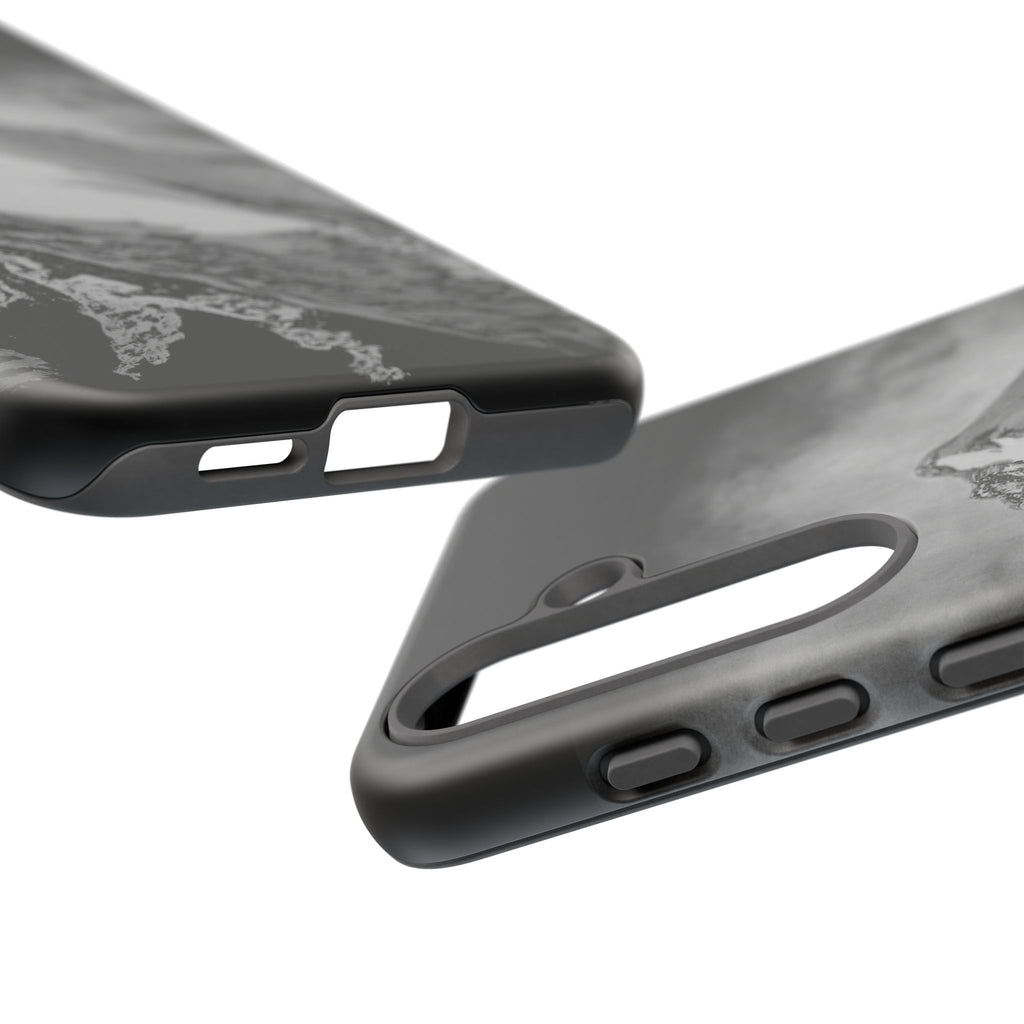 Mountain Peak Phone Case — Black & White Alpine Protective Case