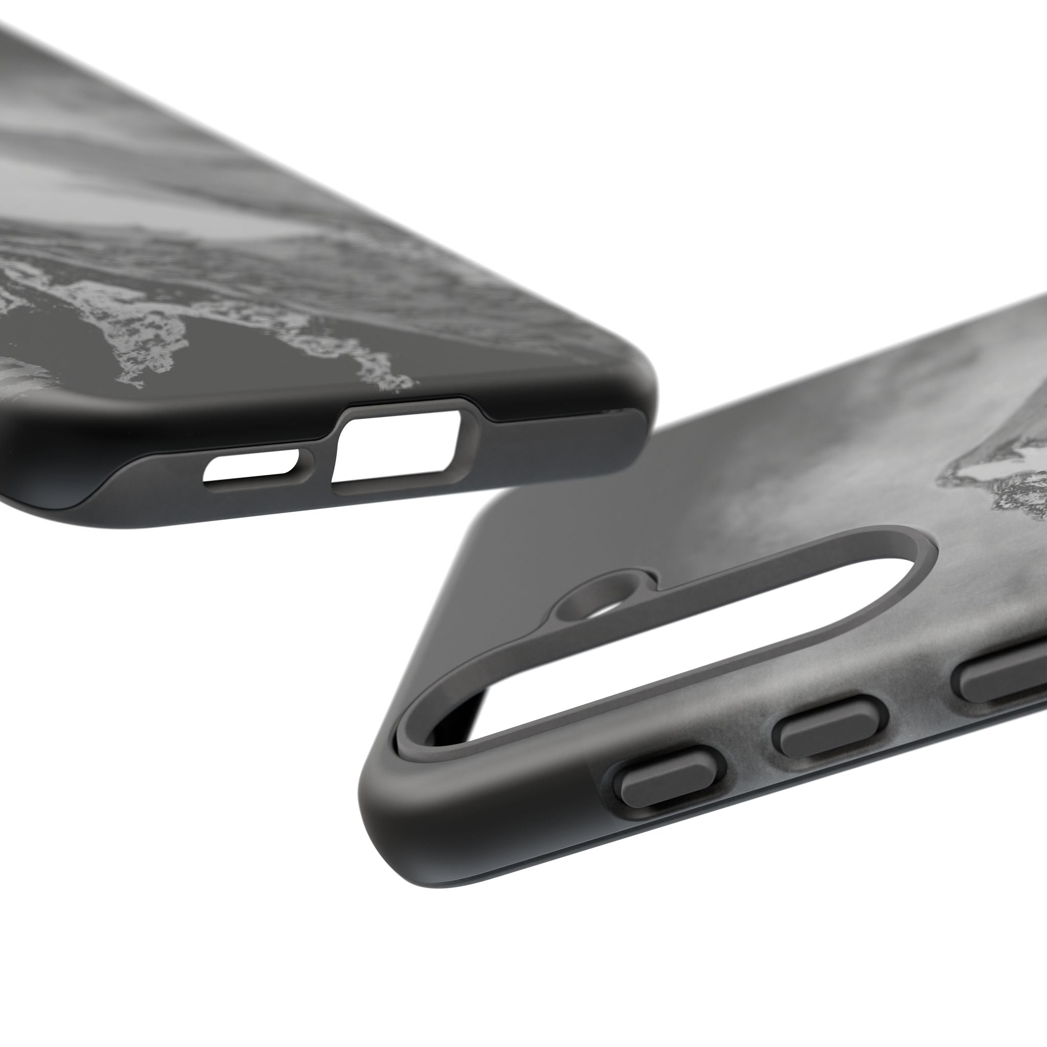 Mountain Peak Phone Case — Black & White Alpine Protective Case