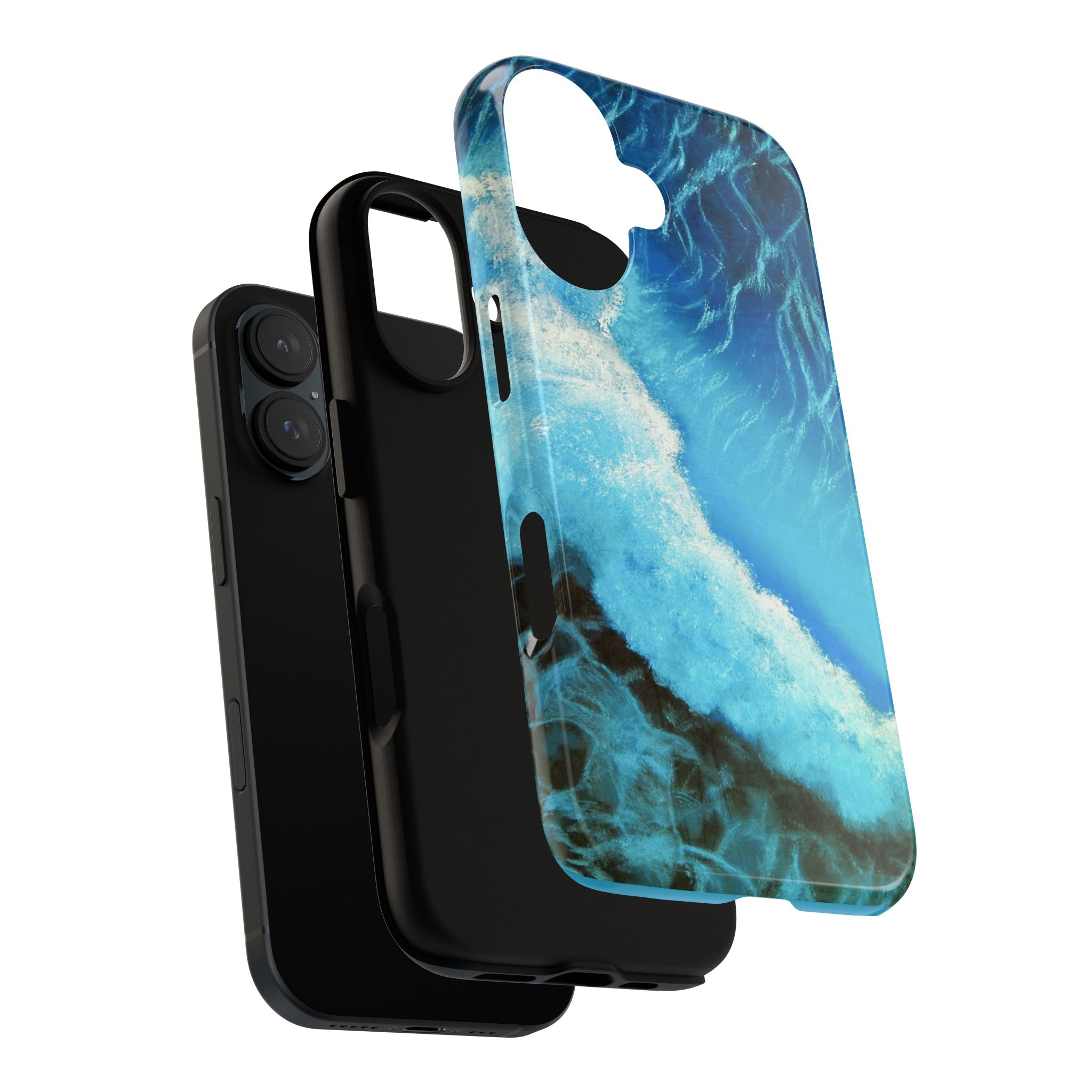 Ocean Wave Tough Phone Case — Blue Sea Water Protective Cover