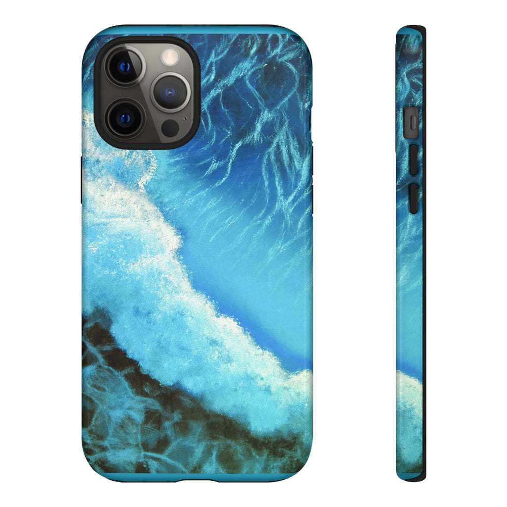 Ocean Wave Tough Phone Case — Blue Sea Water Protective Cover