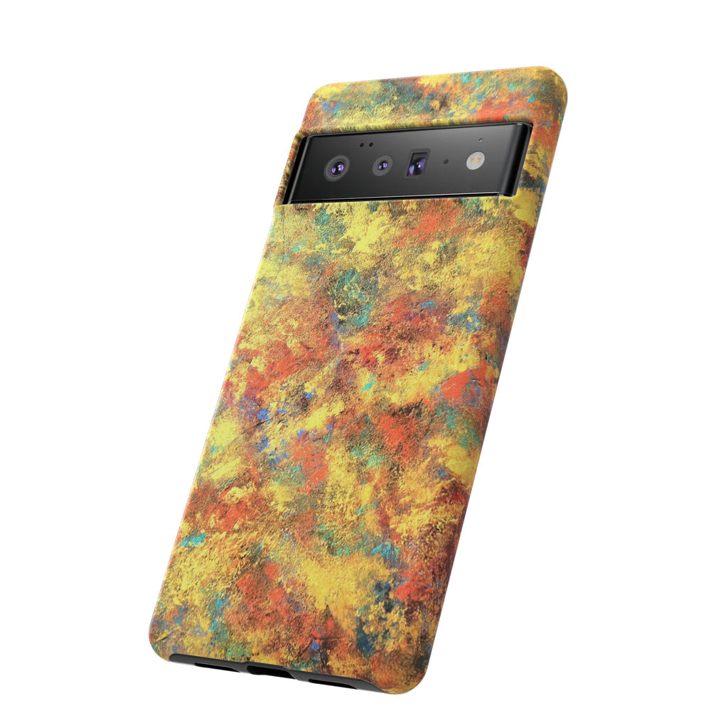 Abstract Autumn Marble Phone Case — Protective iPhone Cover with Warm Fall Colors