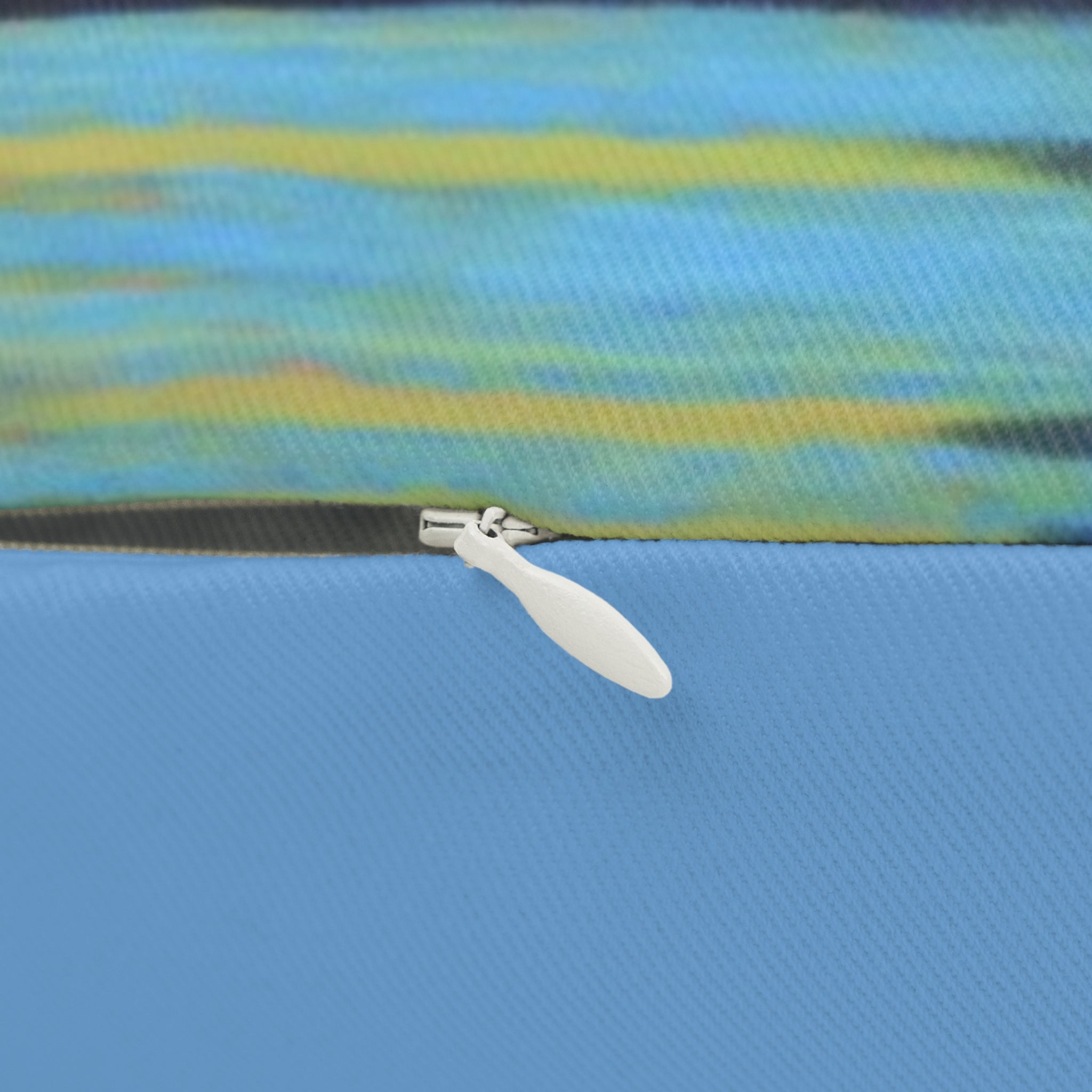 Blue Mountain Sunrise Lumbar Pillow — Scenic Alpine Landscape Accent