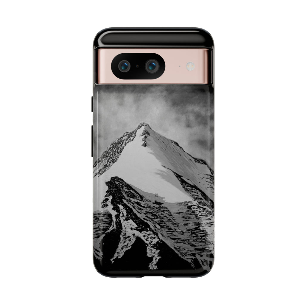 Mountain Peak Phone Case — Black & White Alpine Protective Case