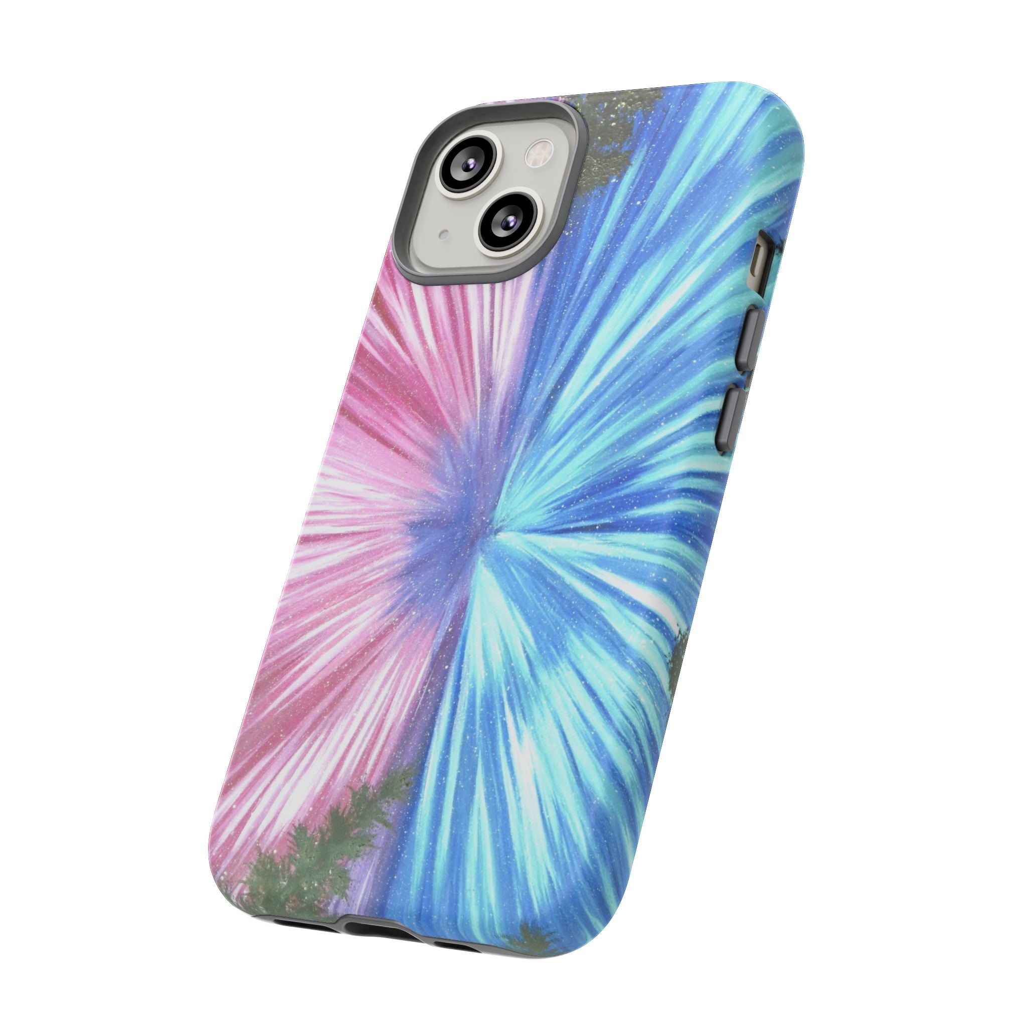 Phone Case — Pink & Blue Burst Tough Protective Case